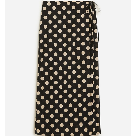 J.Crew Side tie cotton voile skirt in dot print - Picture 1 of 2
